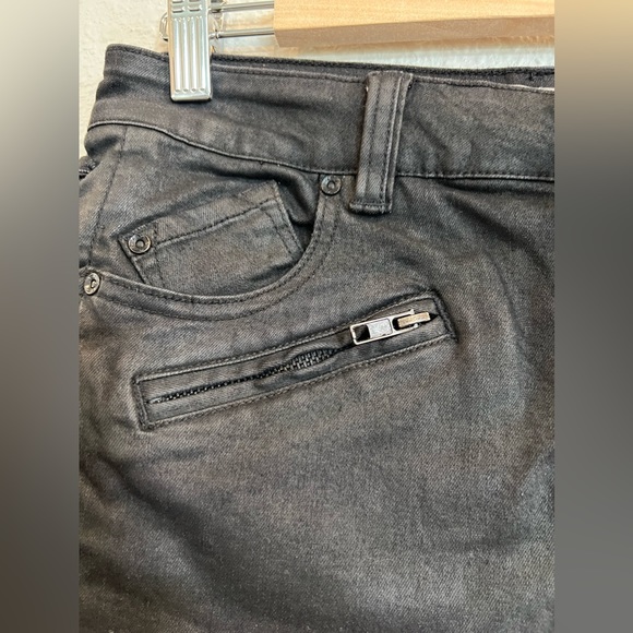 Free People Lone Ranger Black Denim Jean Shorts Lace Up Size 27 - Picture 7 of 11